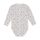 Minymo Langarm-Body Marshmallow White 113802 weiss-rosa mit Blumen, Bio