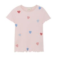 Minymo Kurzarm-Shirt Pink Dogwood 123800 rosa mit Herzen,...