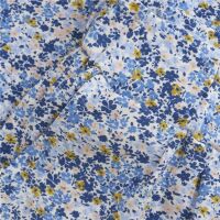 Minymo Jersey Hose True Blue 123832 blau-bunte Blümchen