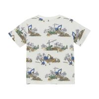 Minymo Kurzarm-Shirt Marshmallow white 133801 Baustelle...