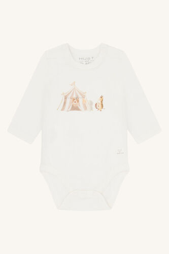 Hust & Claire Langarm Body Bebe 29634910 Col.3272 Zirkus weiß