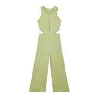 Someone ärmelloser Jumpsuit gerippt EMMY-G-64-E khaki