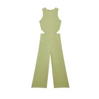 Someone ärmelloser Jumpsuit gerippt EMMY-G-64-E khaki