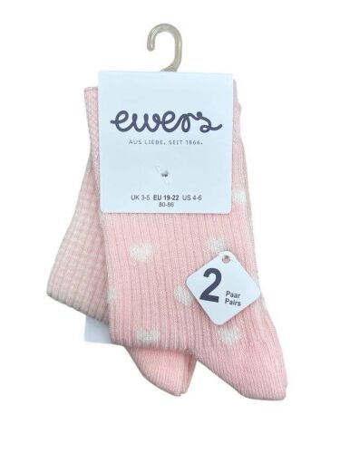 Ewers Socken 2er Pack Herzen 205420 0001 rose