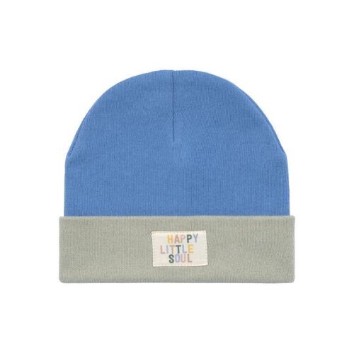 Lässig Beanie Happy Little Soul Bio Baumwolle blau/grün