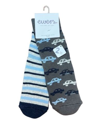 Ewers Anti-Rutsch-Socken 2er Pack Autos 225130 0002 Tinte-Steingrau