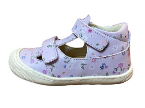 Naturino Halb-offene Sandalen Puffy 0I05 Lilac mit Blümchen