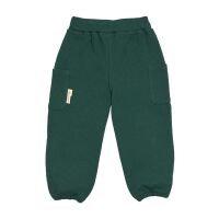 Lässig Cargo Hose Waffle-Bio Baumwolle-dunkelgrün
