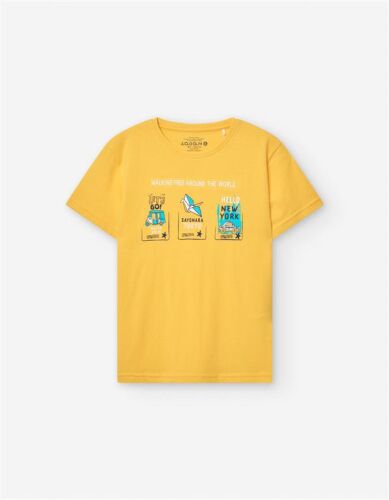 Losan Ka T-Shirt Walking Free Around the World LKBAP0303-25013 Gelb