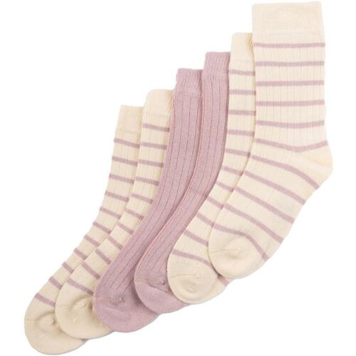 Minipop 3er-Pack Bambus Socken MP33 Rose/Creme