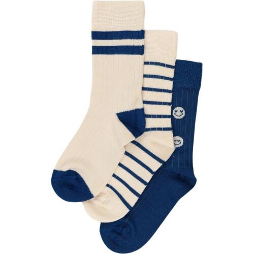 Minipop 3er-Pack Bambus Socken MP31 Cobalt Mix Smileys