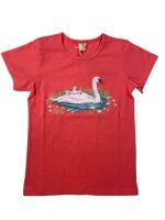 Walkiddy T-Shirt Swans in Spring SPSK13-318 pink