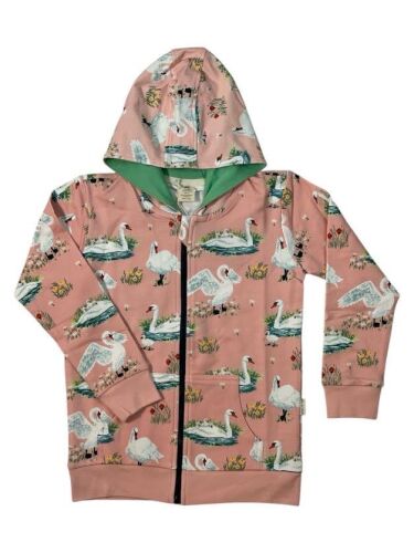 Walkiddy Sweatjacke Swans in Spring SP13-223 Rosa/Schwäne