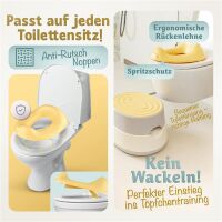 Merle Kinder-Töpfchen 3 in 1 grau/gelb