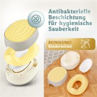 Merle Kinder-Töpfchen 3 in 1 grau/gelb