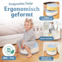 Merle Kinder-Töpfchen 3 in 1 gelb/blau