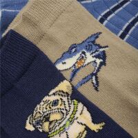 Minymo Socken 3-Pack 133946 Fb. 7899 Hund/Hai/gestreift navy