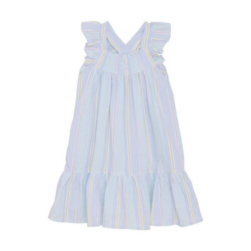Minymo Träger-Stoffkleid 123938 Fb.7005 Weiß/Bunt gestreift