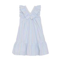 Minymo Träger-Stoffkleid 123938 Fb.7005 Weiß/Bunt gestreift