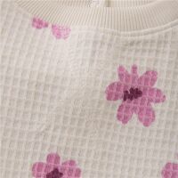 Minymo Sweatshirt 123935 Fb.2605 Creme/Rosa Blüten