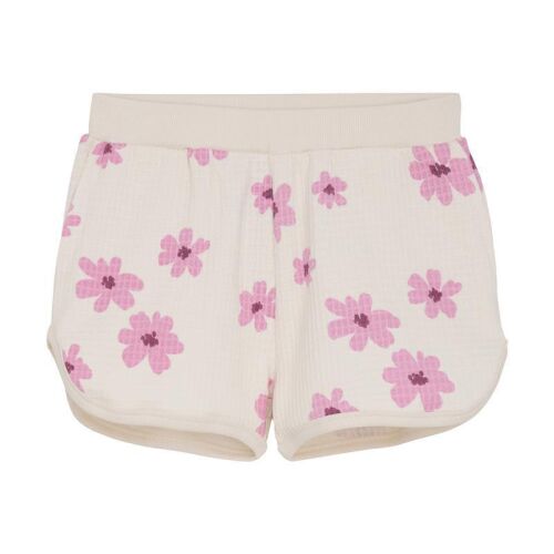 Minymo Sweat-Shorts 123946 Fb.2605 Creme/Rosa Blüten