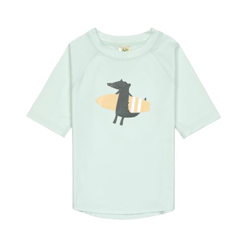 Lässig Badeshirt KA UV 60+ Rashguard Crocodile sea foam hellmint