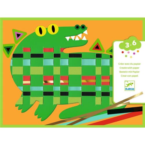 Djeco Basteln mit Papier DJ0088 Croco