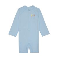 Lässig langarm UV-Badeanzug Sky Blue Himmelblau