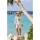 Lässig LA Badeshirt UV 60+ Rashguard Flowers Sea Salt Weiß
