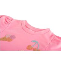 Someone Sweater Elina-SG-16-B mit Perlen und Paillettenmotiven fluo pink