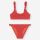 Losan Bikini Seersucker LJGAP0703-25004 Rot/Orange gestreift