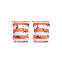 Swim Essentials Schwimmflügel Whale Ocean Stripes Rot/Weiß