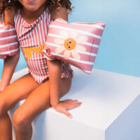 Swim Essentials Schwimmflügel Daisy Flower Pink gestreift