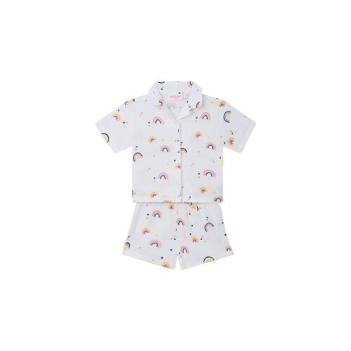 Someone Sommer Pyjamaset Doezel-SG-66-A Regenbogen ecru/weiß
