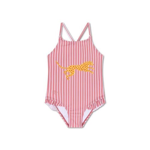 Swim Essentials Badeanzug Leopard gestreift Rosa/weiß