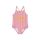 Swim Essentials Badeanzug Leopard gestreift Rosa/weiß
