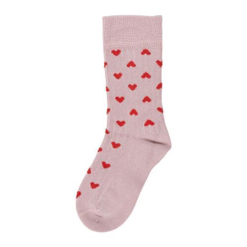 Minipop Bambus Socken MP35 rose heart lila/rot