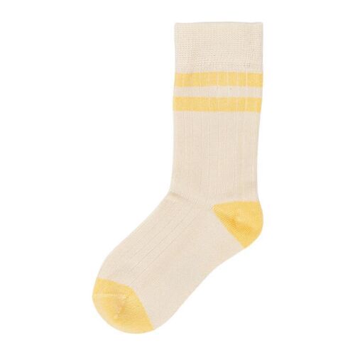 Minipop Bambus Socken MP13 Off White/Yellow Sun weiß/gelb