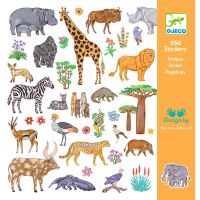 Djeco Sticker Kenia Tiere160 St orange