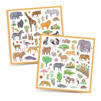 Djeco Sticker Kenia Tiere160 St orange