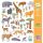 Djeco Sticker Kenia Tiere160 St orange