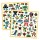 Djeco Metallic Sticker Roboter 160 St türkis