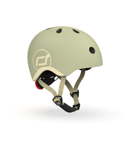 Scoot&Ride Helm mit LED-Licht olive XXS-S (45-51)