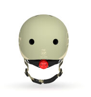 Scoot&Ride Helm mit LED-Licht olive XXS-S (45-51)