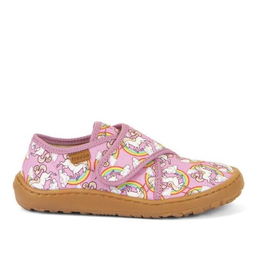 Froddo Hausschuhe Barefoot Slippers G1700421-4 Einhörner white/pink