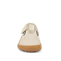 Froddo Hausschuhe Barefoot Canvas T-Bar G1700423-1 gold shine