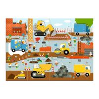 Djeco Riesenpuzzle 12+5 Teile - Baustelle 3+ Jahre