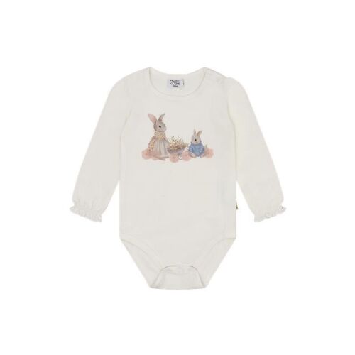 Hust & Claire Langarm-Body Britt 32068 col.3260 Weiß-Hasen