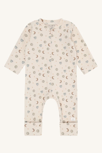 Hust & Claire Langarm-Strampler Mich Moon 35145-4503 Beige-Rosa Mond
