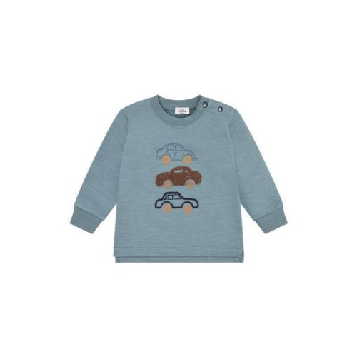 Hust & Claire Baby-LA-Sweater Sofus 31204-3140 Stahlblau/Autos